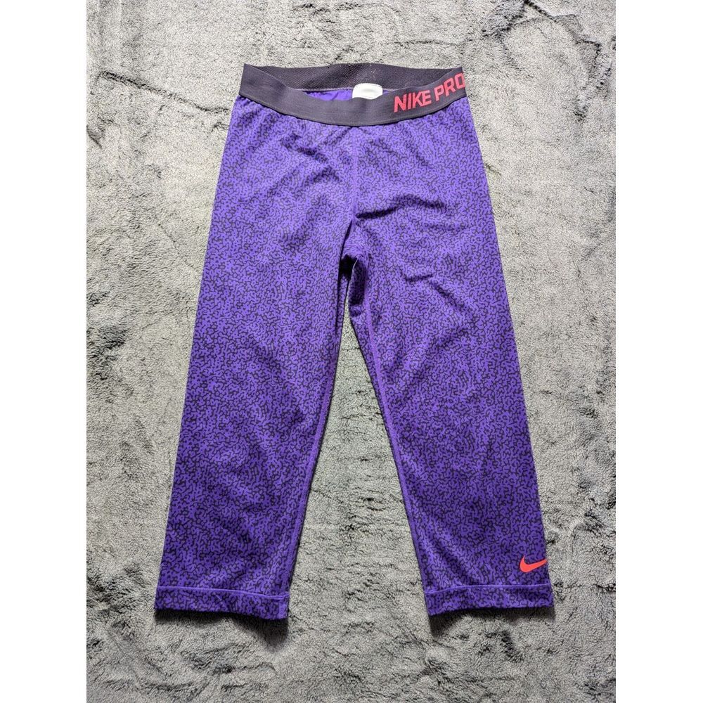 Nike Pro Crop Yoga Pants Women's Size Medium Purple